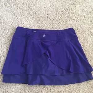 Purple adjustable athleta tennis skirt with spanx